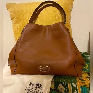Coach Edie 31 Hobo Brown Pebble Leather